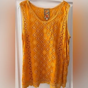 NWT Johnny Was Eyelet Top; size L